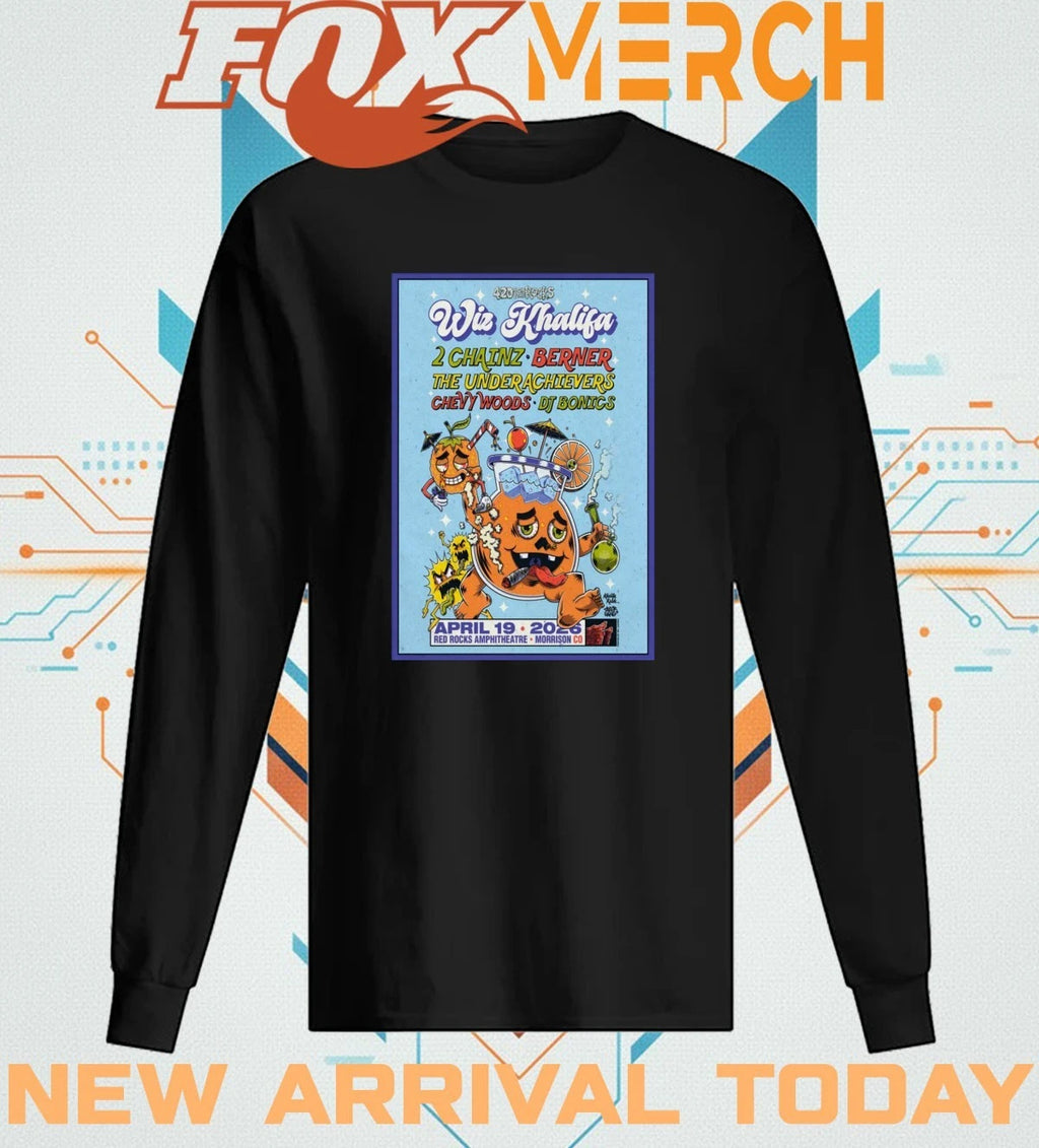 Wiz Khalifa At Red Rocks Amphitheatre On apr 19 2026 poster t-shirt