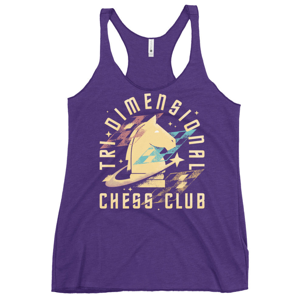 Tri-Dimensional Chess Club Women's Racerback Tank