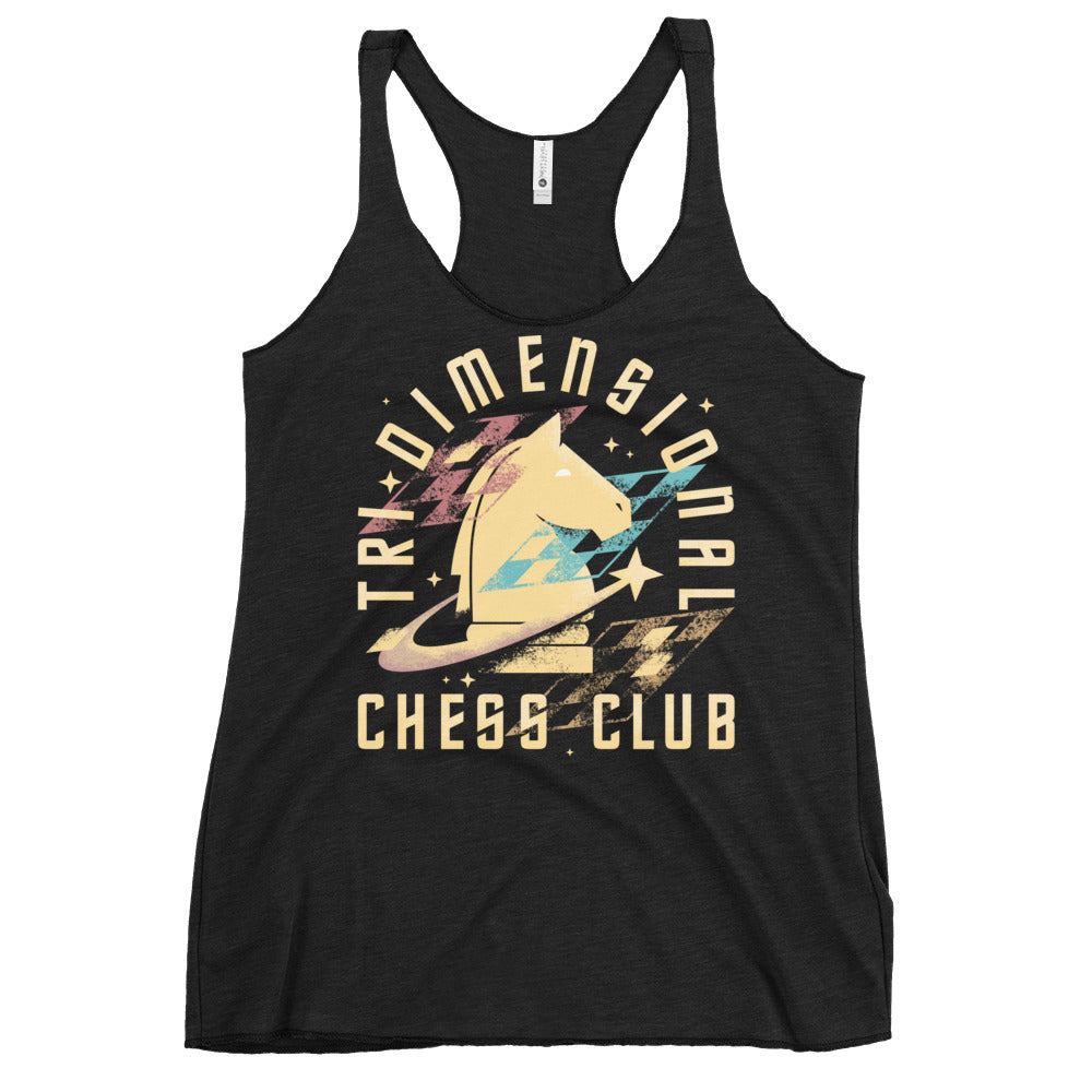 Tri-Dimensional Chess Club Women's Racerback Tank