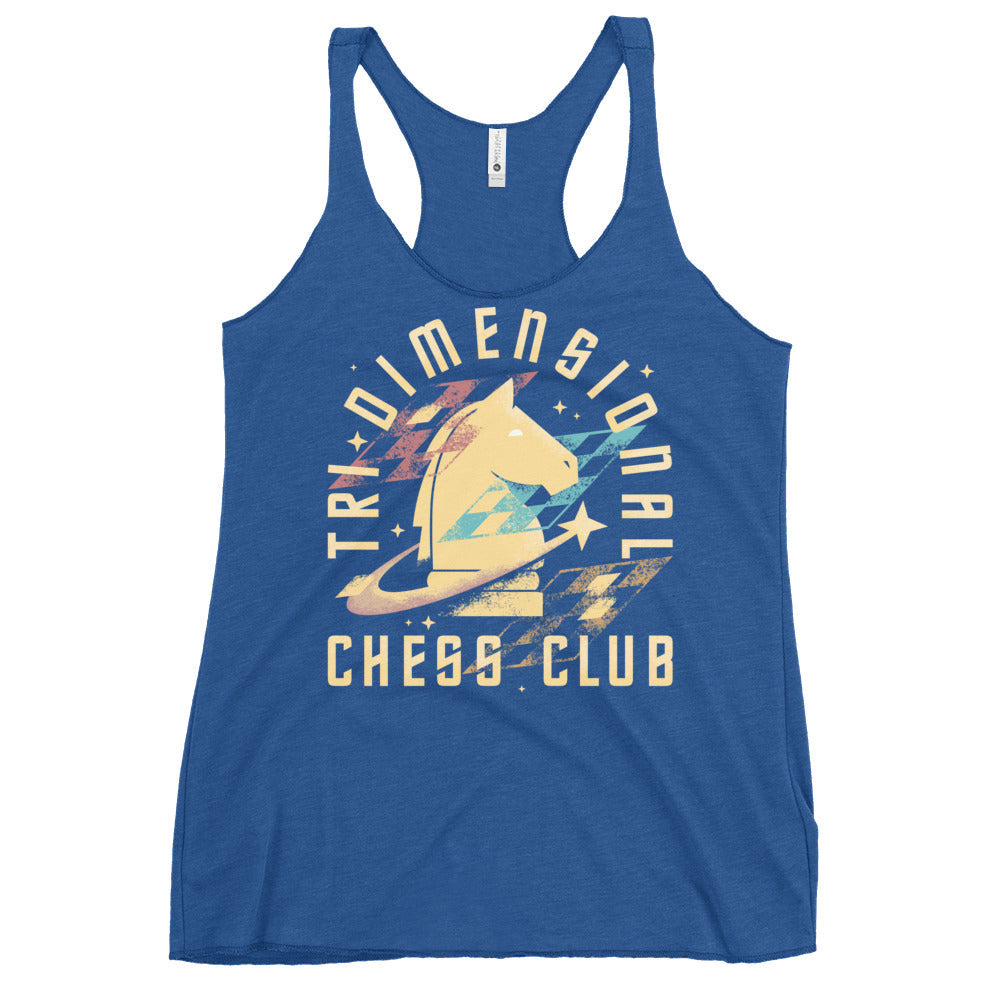 Tri-Dimensional Chess Club Women's Racerback Tank