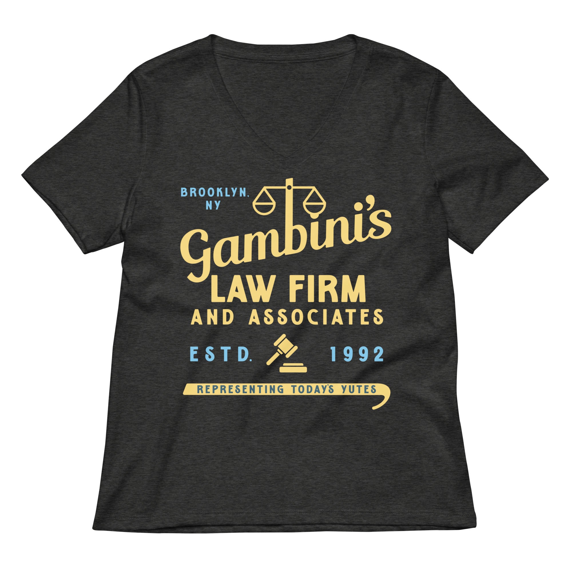 Gambini's Law Firm Women's V-Neck Tee