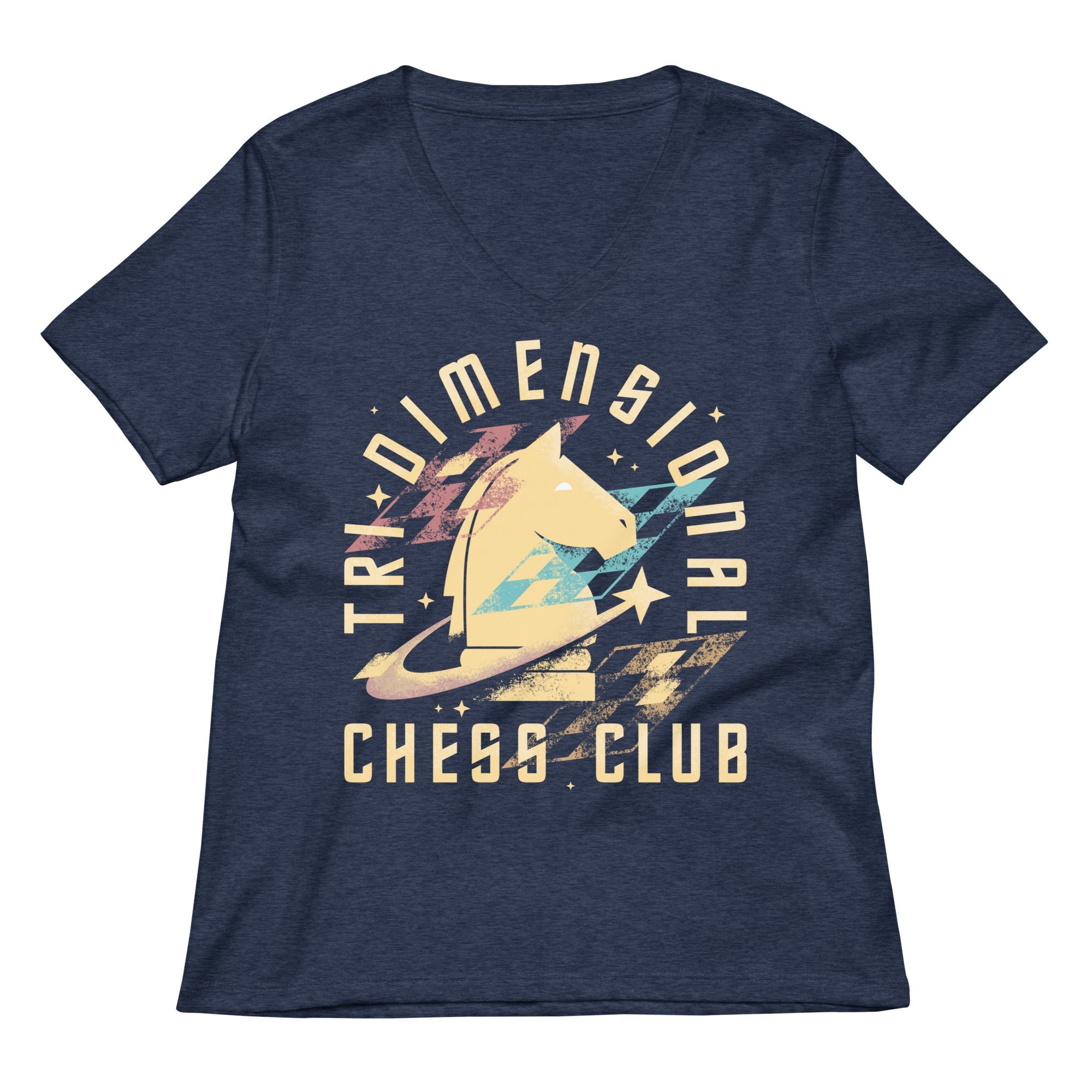 Tri-Dimensional Chess Club Women's V-Neck Tee