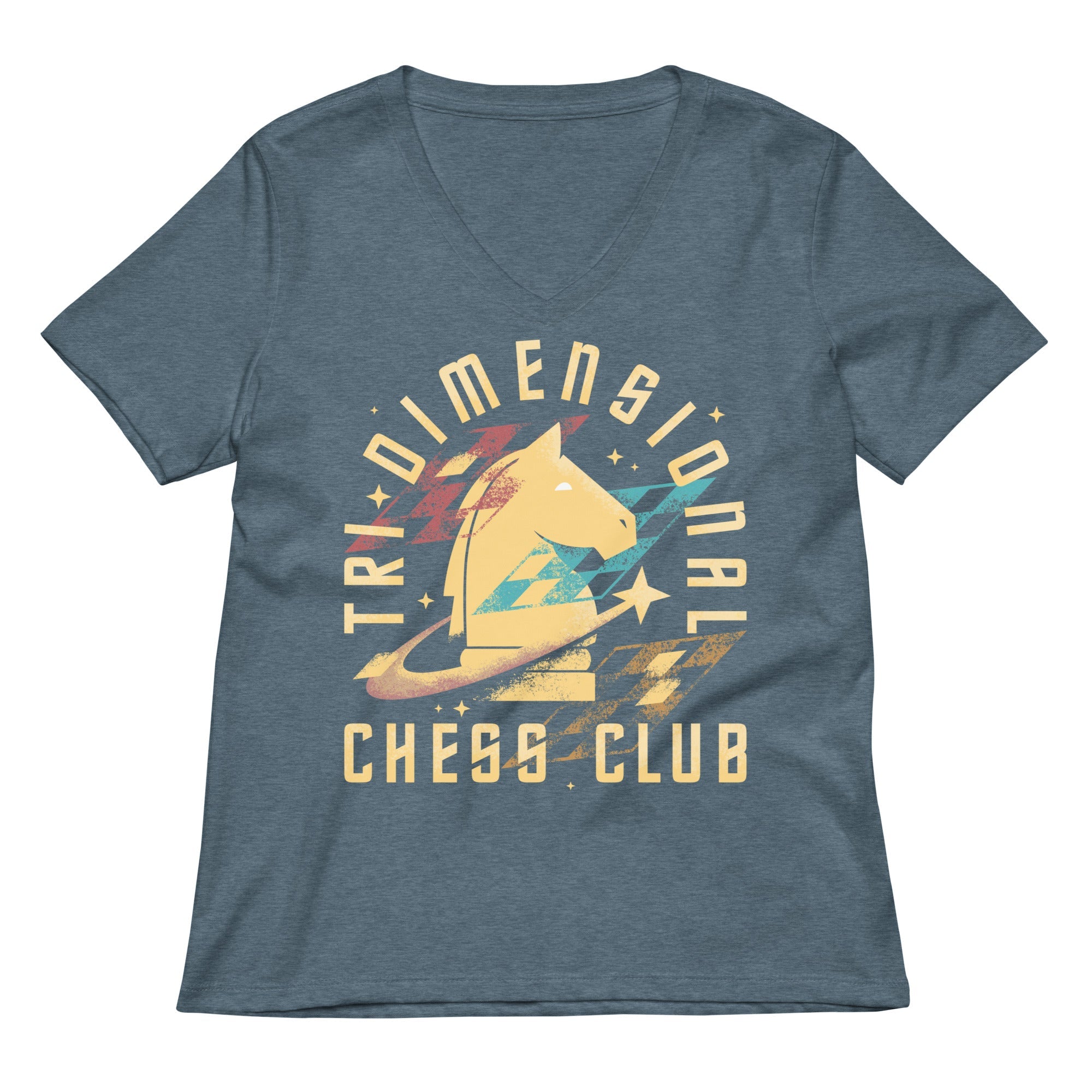 Tri-Dimensional Chess Club Women's V-Neck Tee