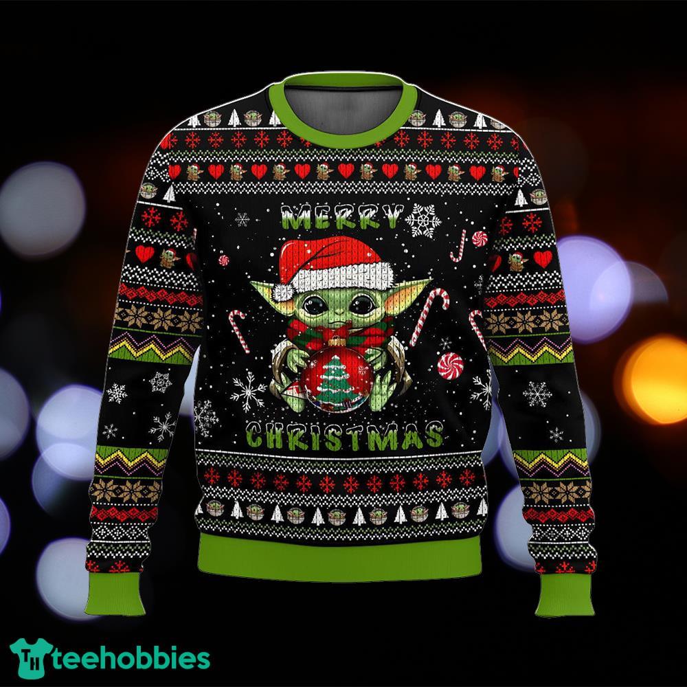 Yoda Ugly Sweater December Knitted Christmas Sweater AOP Gift For Men And Women