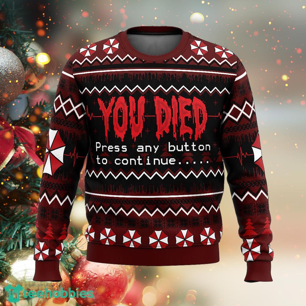 You Died Resident Evil Jumper Ugly Christmas Sweater Gift Holidays