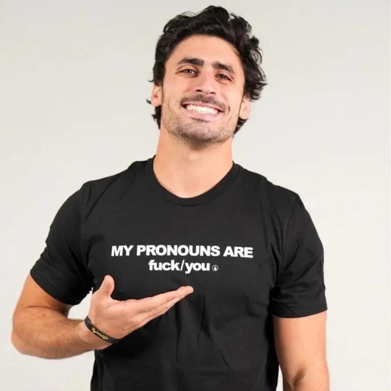 Pronouns f*ck/you tee, Gift for Friends, for Men Women Hoodie, Sweatshirt | PodTeesHub.com