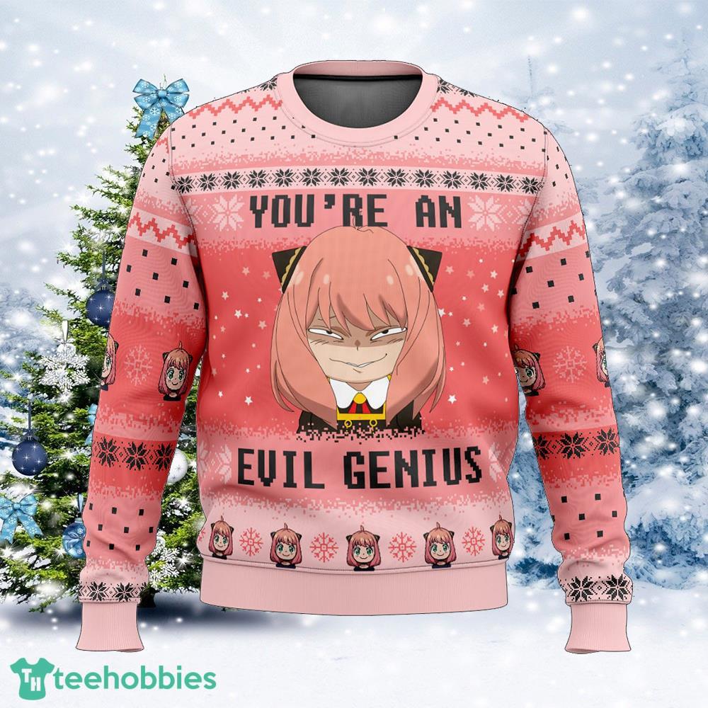 You’re An Evil Genius Spy X Family Celebrate Ugly Xmas Sweater Gift For Men And Women