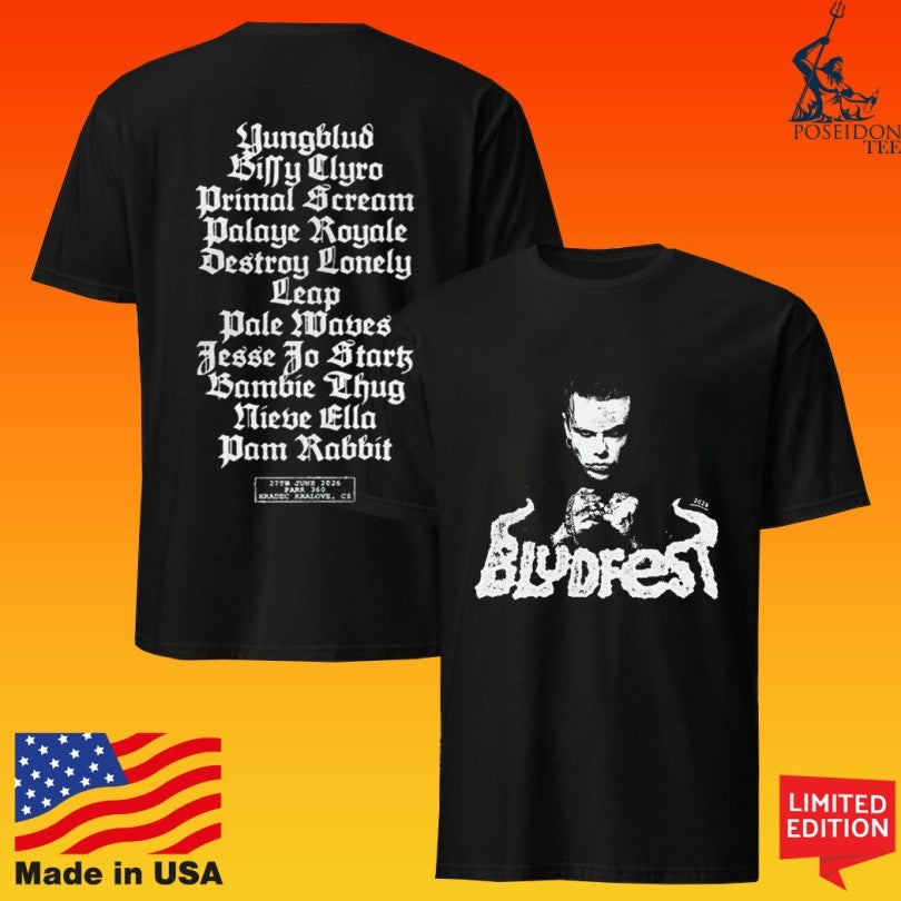 Yungblud Bludfest 2026 June 27th Park 360 Hradec Kralove Czech Republic T-shirt